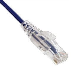 Slim Cat6a Purple Copper Ethernet Cable, 10 Gigabit, Snagless/Molded Boot, 500 MHz, 7 foot