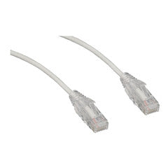 Slim Cat6a White Copper Ethernet Cable, 10 Gigabit, Snagless/Molded Boot, 500 MHz, 25 foot