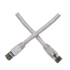 Cat8 Gray S/FTP Ethernet Patch Cable, Molded Boot, 40Gbps - 2000MHz, 4-Pair 24AWG Copper, RJ45 Male, 15 foot