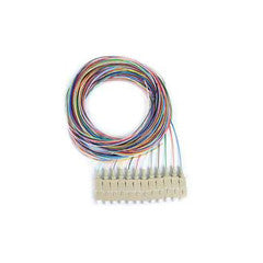 12 Strand Fiber Pigtail, OM1 - 62.5/125, Multmode Beige Boot SC/PC connectors, 3 meter