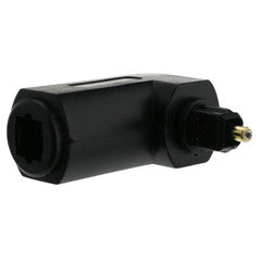 Toslink Adapter, Right Angle, Digital Optical, 360 degree rotation on male end