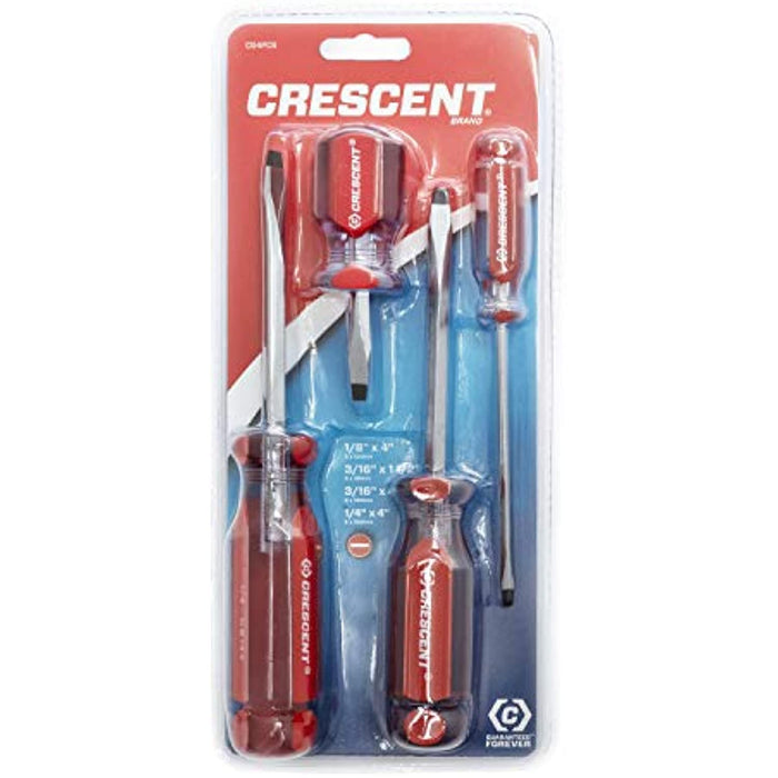 Crescent CS4PCS 4 Pc. Slotted Acetate Screwdriver Set