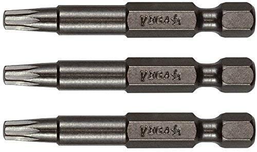 8 Point Star Bit. VEGA Double Square #2 Professional Grade 2 Square Drive Torx 2” Bit Set. 150DS02A-3 (Pack of 3) #013