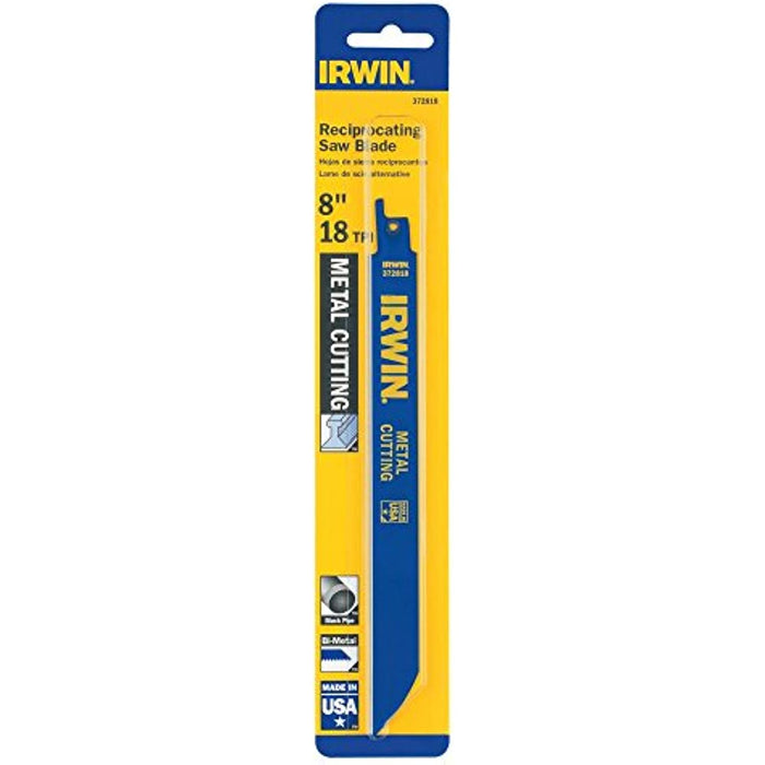 IRWIN Tools Metal Cutting Reciprocating Saw Blade, 8-Inch, 18 TPI (372818)