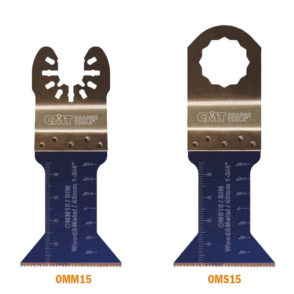 CMT OMM15-X5 5 Pcs Plunge & Flush-Cut Blade for Wood & Metal Quick Release Oscillator Multicutter,