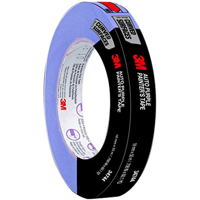 5-Pack 3M Auto Purple Painter's Tape for Curved Surfaces, 18 mm x 55 m