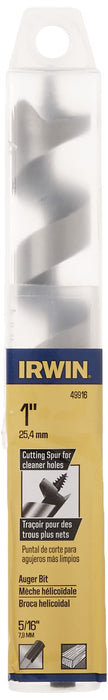 Irwin 49916 1-Inch by 7-1/2-Inch Solid Center Auger Bit