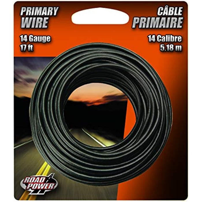 Coleman Cable 55667133 14-Gauge 17-Foot Automotive Copper Wire, Black