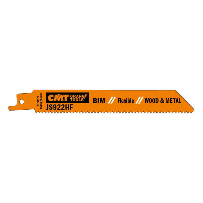 CMT USA, Inc. JS922HF-5 CMT 10 TPI Bimetal Reciprocating Saw Blades for Wood/Metal (5 Pack), 5"