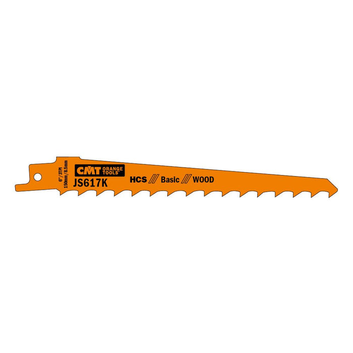 CMT USA, Inc. JS617K-5 CMT 3 TPI HCS Reciprocating Saw Blades for Wood (5 Pack), 5"