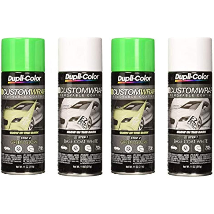 Dupli Color ECWRC8710 Custom Wrap Glow in The Dark Green 2 Pack