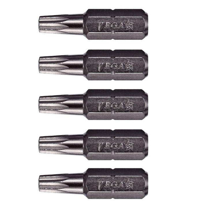 8 Point Star Bit. VEGA Double Square #1 Professional Grade 2 Square Drive Torx Bit Set. 125DS02A-5 (Pack of 5) #009