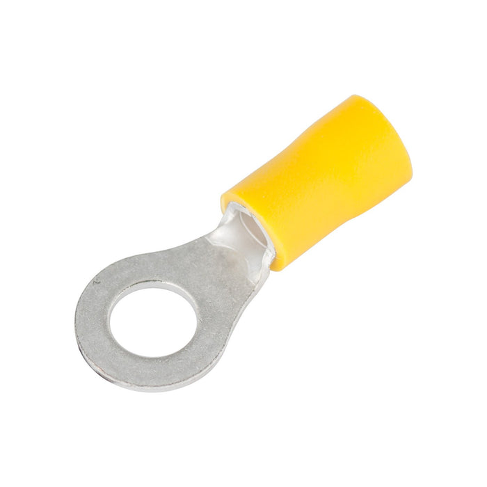 Gardner Bender 10-107 Terminal Ring, 12-10 AWG, Stud Sz 12-1/4, Yellow (50 pk)