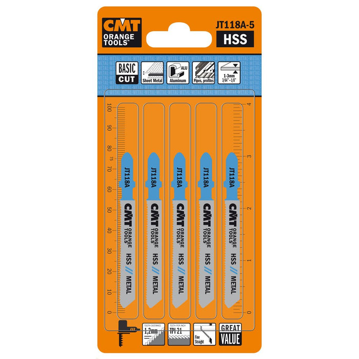 Jig Saw Blades for Metal - 5-Pack