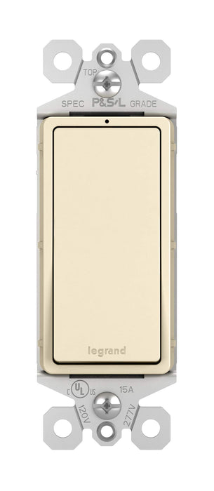 Legrand radiant 15 Amp Rocker Wall Switch with LED Locator Light, Decorator Light Switches, Light Almond, Single Pole, TM870LASLCC10