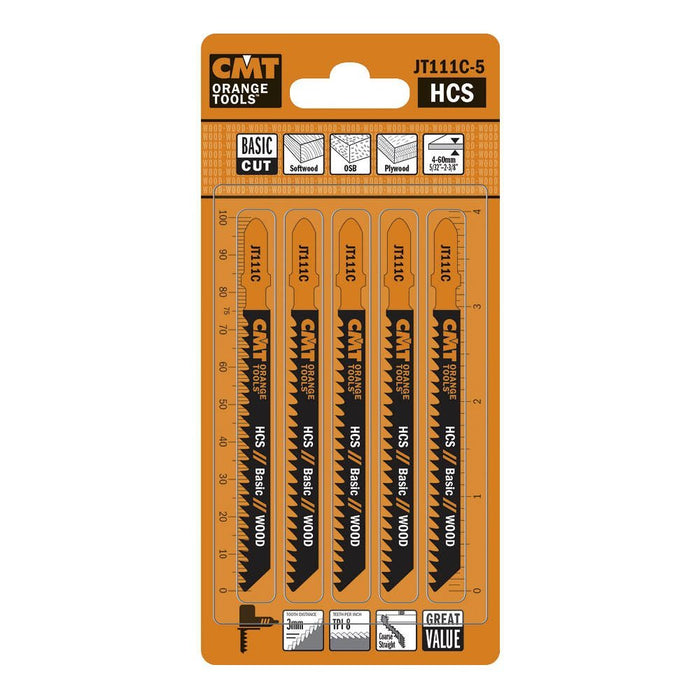 CMT JT101A0-5 Jig Saw Blades for Wood – 5-Pack