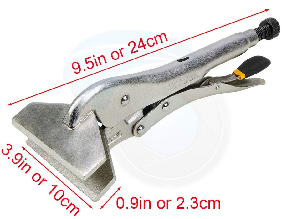 Tolsen 10-inch Steel Vise Holding Welding Sheet Clamp Grip Locking Pliers