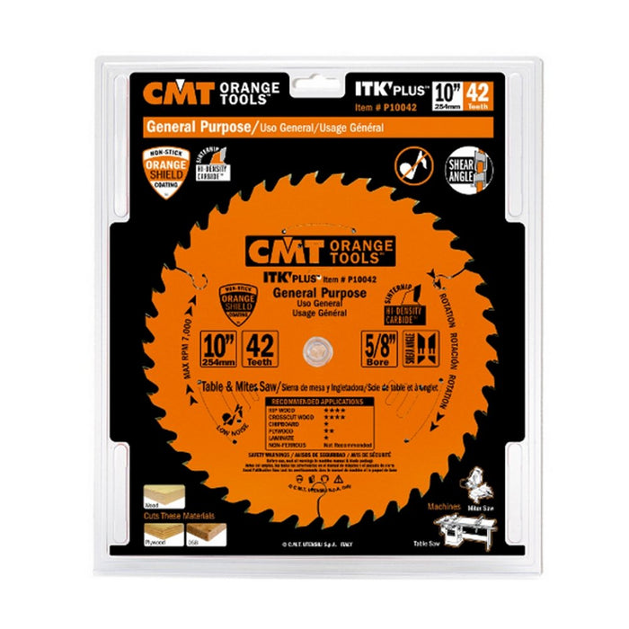 CMT P12072S ITK Plus Finish Sliding Compound Saw Blade, 12 x 72 Teeth, 10� ATB+Shear with 1-Inch bore