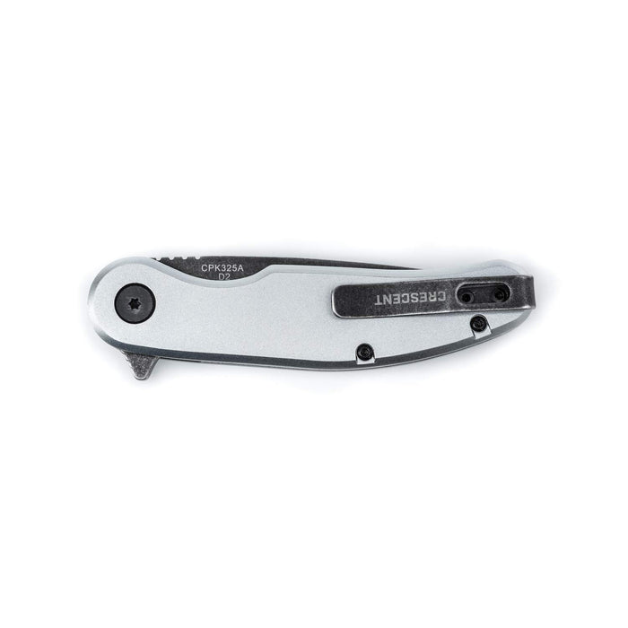 Crescent 3-1/4 Inch Drop Point Aluminum Handle Pocket Knife - CPK325A