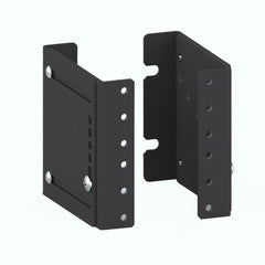 LGX Compatible Adapter Plate featuring a Bank of 6 Multimode Duplex LC Connectors in Aqua for OM3 and OM4 10Gbit applications, Black Powder Coat