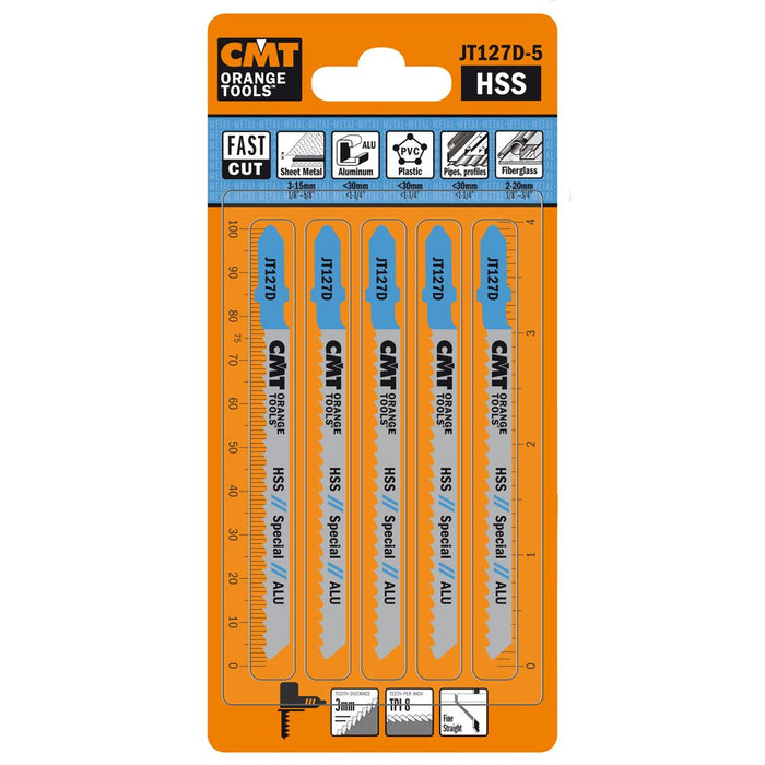 CMT JT127D-5 Jig Saw Blades for Metal – 5-Pack