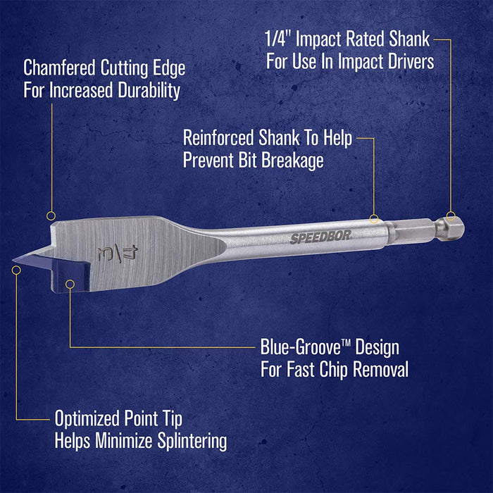 IRWIN SPEEDBOR 3/8" Spade Wood Drill Bit (88706)