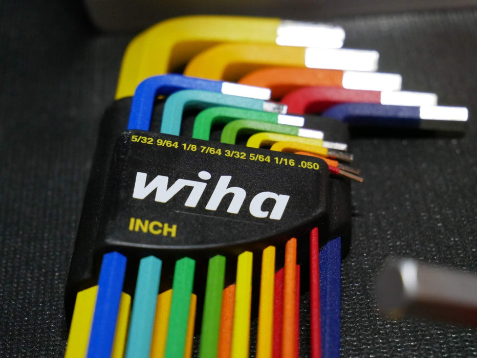 Wiha 13 Piece Ball End Color Coded Hex L-Key Set - SAE