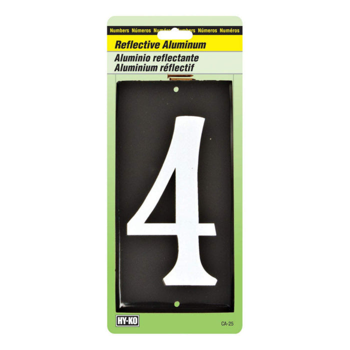 Hy-Ko CA-25/4 Reflective Colonial House Number, 4