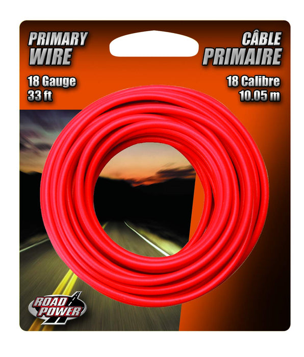 Coleman Cable 55667433 18 Gauge Automotive Copper Wire, Red, 33'