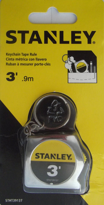 Stanley Keychain Tape Rule, 3-ft.