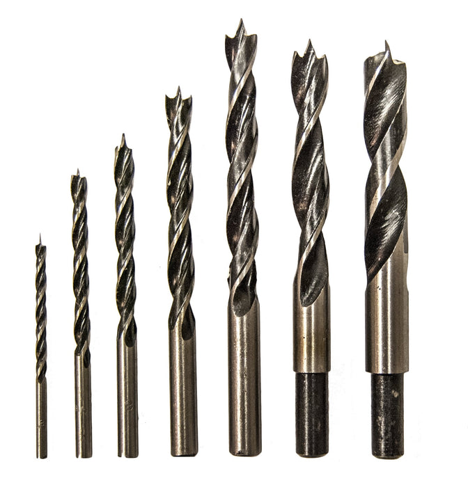 Century Drill & Tool 37200 Brad Point Wood Drill Bit Set, 7-Piece