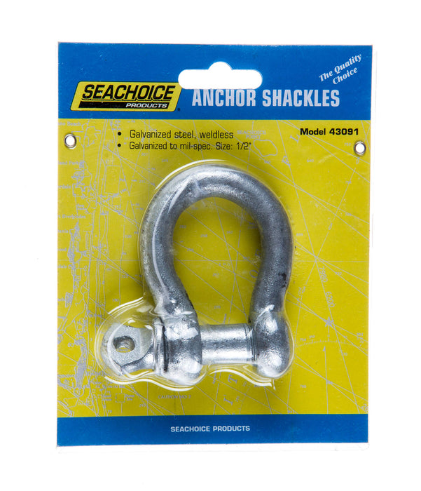 Seachoice Galvanized Steel Anchor Shackles, 1/2 In.