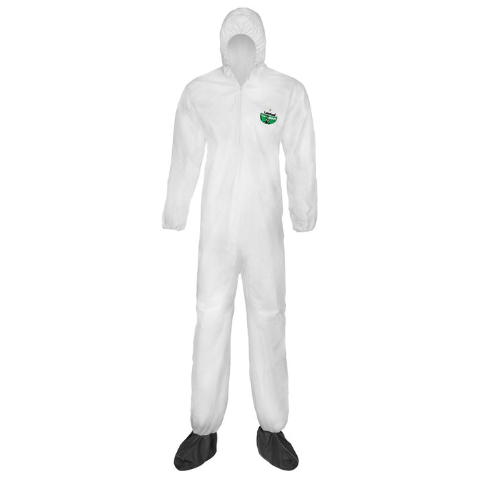 CTL414-L Lakeland CTL414 MicroMax® Coverall, Large, White, Hooded, Elastic