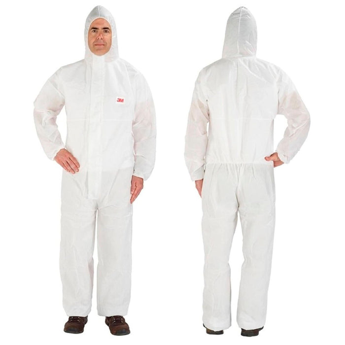 7000089614 3M™ 4515-XL-White Coverall, Disposable, X-Large, Two-Way Zipper