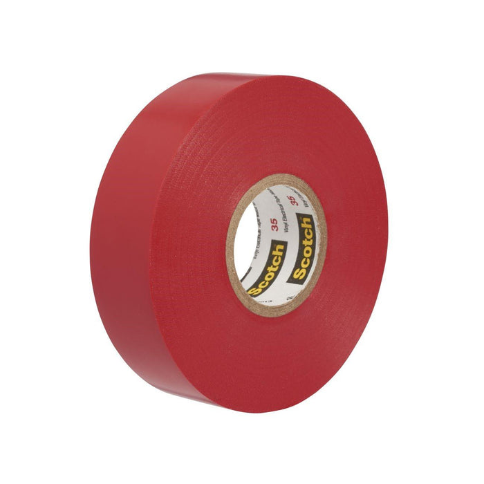 54007-10224 3M Electrical Tape,Scotch vinyl electrical color coding tape 35,Red,1/2"x20ft