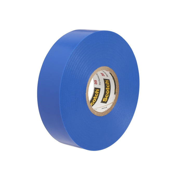 54007-10240 3M Electrical Tape,Scotch vinyl electrical color coding tape 35,Blue,1/2"x20ft