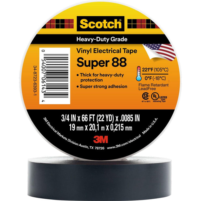 54007-10356 3M Electrical Tape,Super 88 premium vinyl electrical tape,2"x36yd