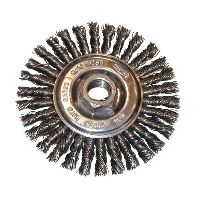 26315 Osborn Stringer Bead Wire Wheel,Brush Dia.=6-1/2",Material=Steel,Fill Dia.=1/4"x.020