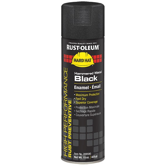 209590 Rust-Oleum V2100 Spray Paint, 15 oz, Aerosol, Spray, Metal Black