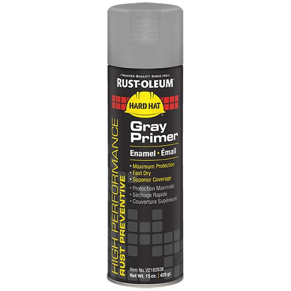 V2182838 Rust-Oleum V2100 Spray Paint, 15 oz, Aerosol, Spray, Gray, Flat, Enamel