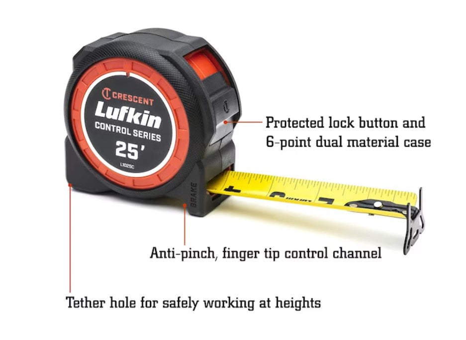 Crescent Lufkin Command Control 2-Pack 25-ft Tape Measure