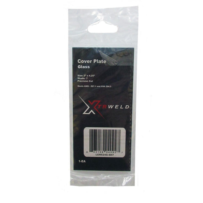 LENS24GSH7 XTRweld Lens, Filter Plate, Shade 7, Glass, 2 x 4.25"