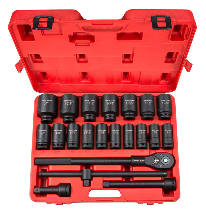 3/4 Inch Drive Deep 6-Point Impact Socket Set, 22-Piece (13/16-2 in.)