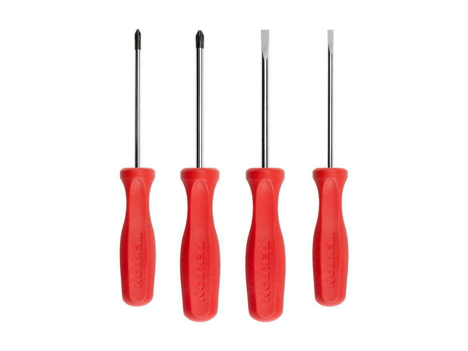 Hard Handle Screwdriver Set, 4-Piece (#1-#2, 3/16-1/4 in.)