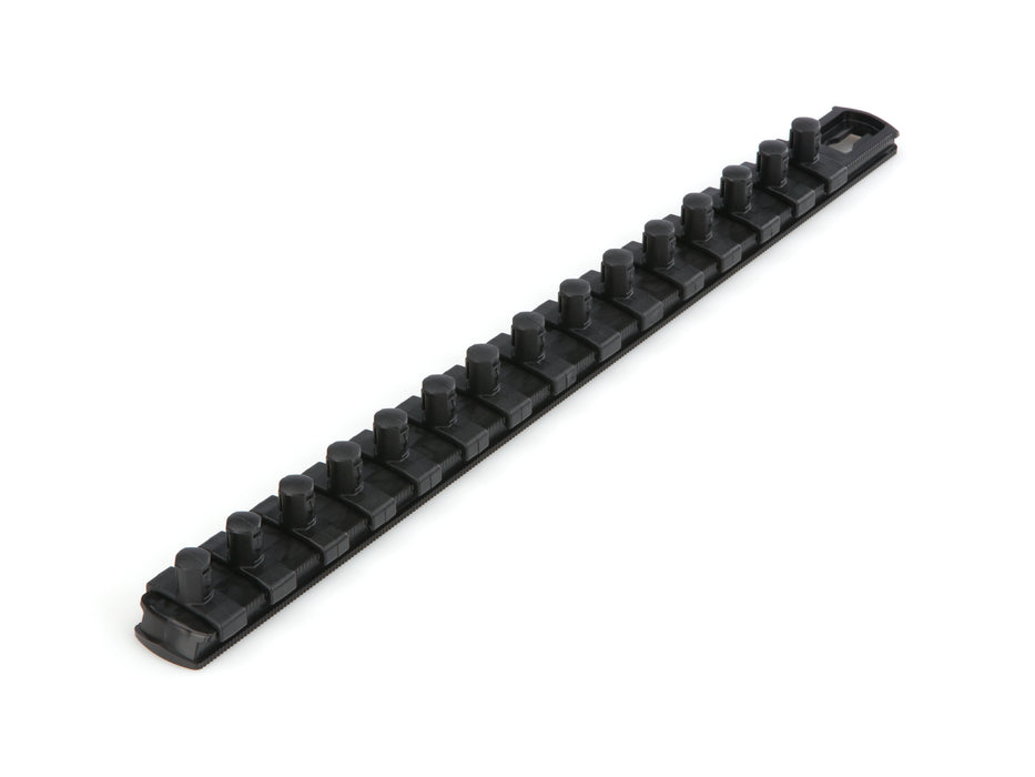 3/8 Inch Drive x 13 Inch Socket Rail, 15 Clips (Black)