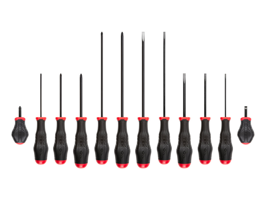 Highorque Black Oxide Blade Screwdriver Set, 12-Piece (#0-#2, 1/8-1/4 in.)