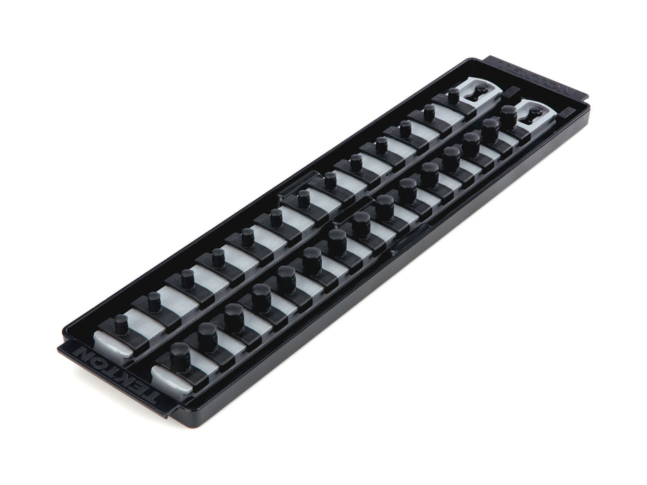 1/4, 3/8 Inch Drive Socket Rails & 13 Inch Tray (Gray)