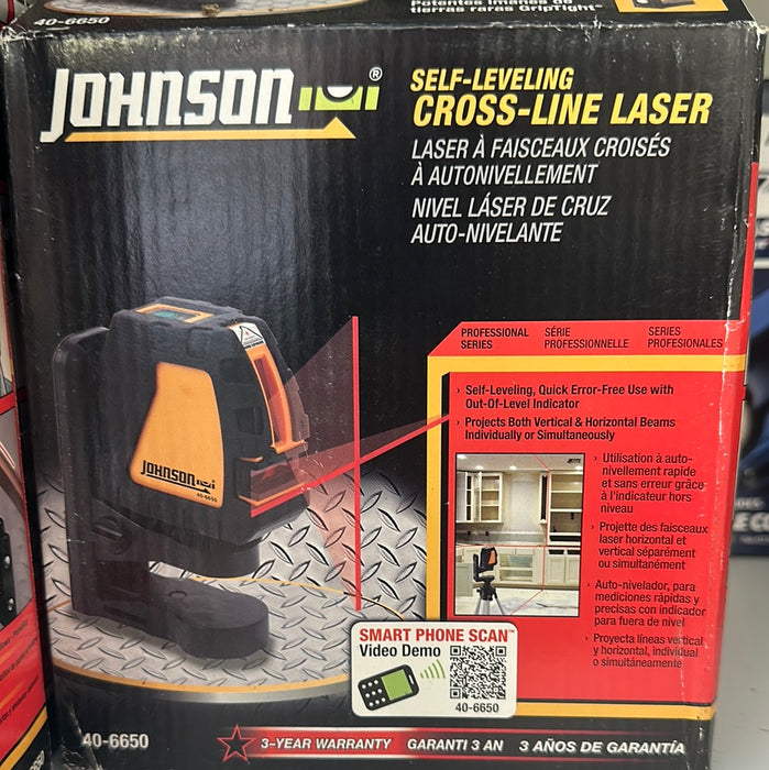 Johnson, self leveling, crossline laser