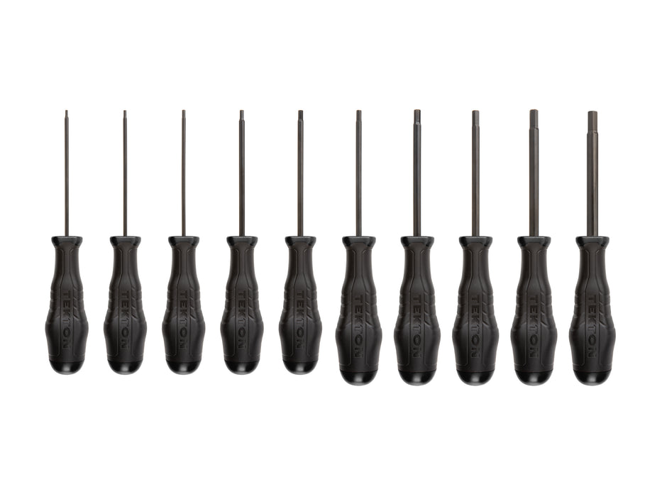 Hex Highorque Black Oxide Blade Screwdriver Set, 10-Piece (5/64-5/16 in.)