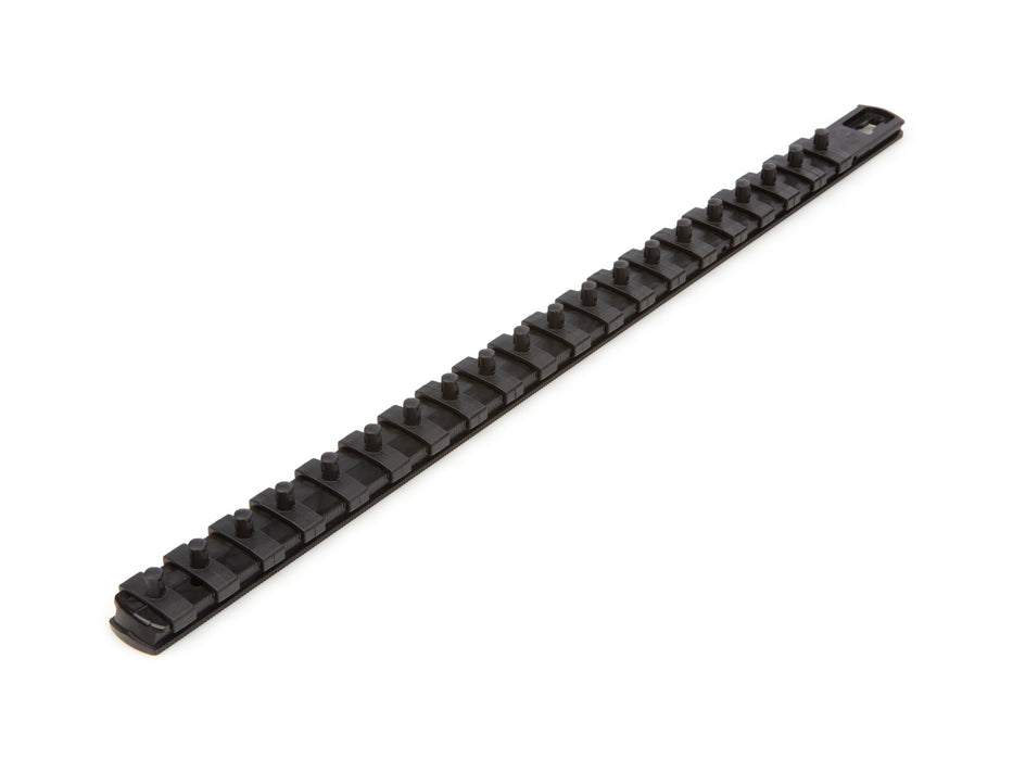 1/4 Inch Drive x 18 Inch Socket Rail, 20 Clips (Black)